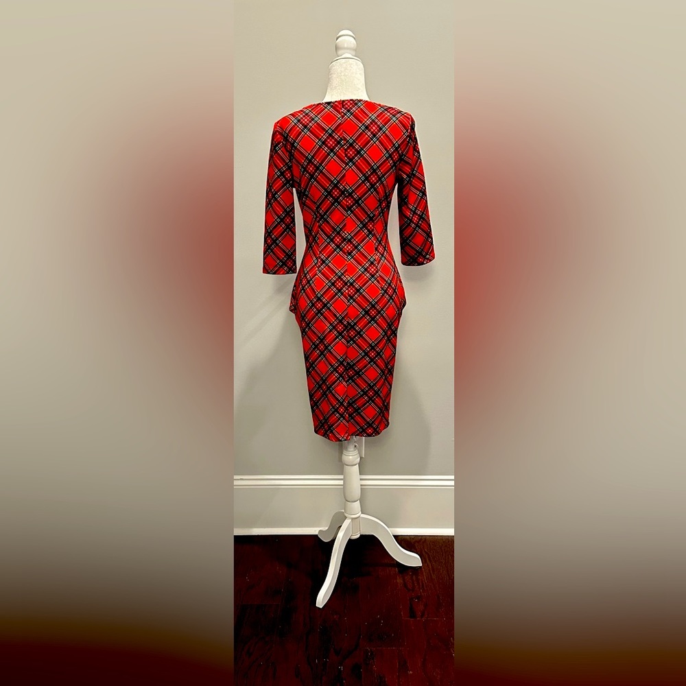 Red “tartan” dress